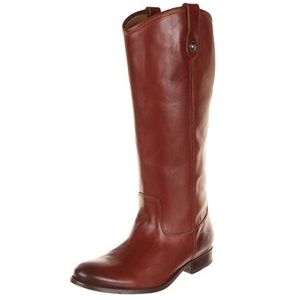 FRYE MELISSA BUTTON COGNAC BOOT